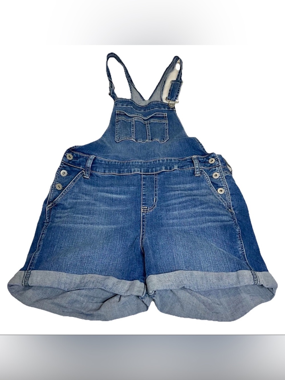 Torrid Short Overalls Women Size 14 Summer Blue Color